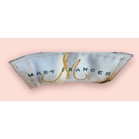 VTG Mary Frances Rhinestone Beaded EMBROIDERED Floral Evening Bag Clutch Purse - Picture 9 of 13